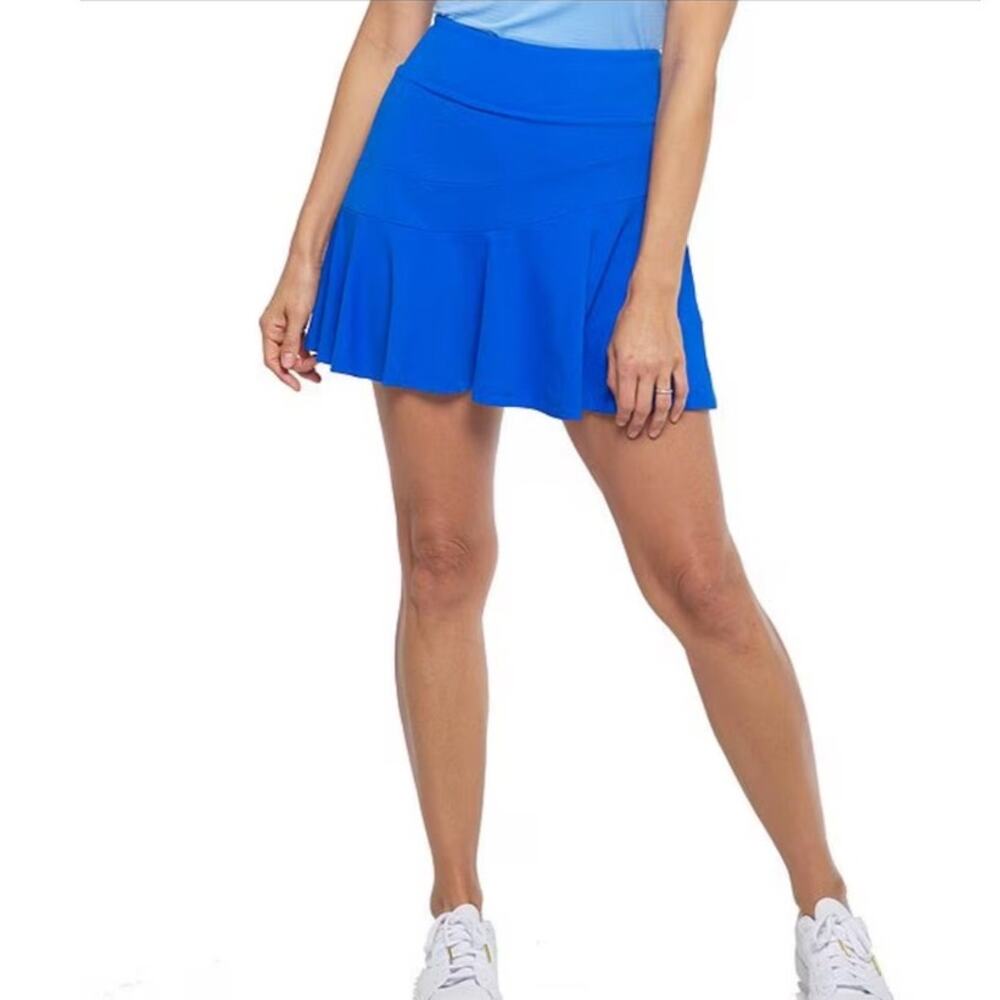 IBKUL Flounce Tennis Skirt Skort Royal Blue UPF 50+ Size Large - Picture 9 of 9